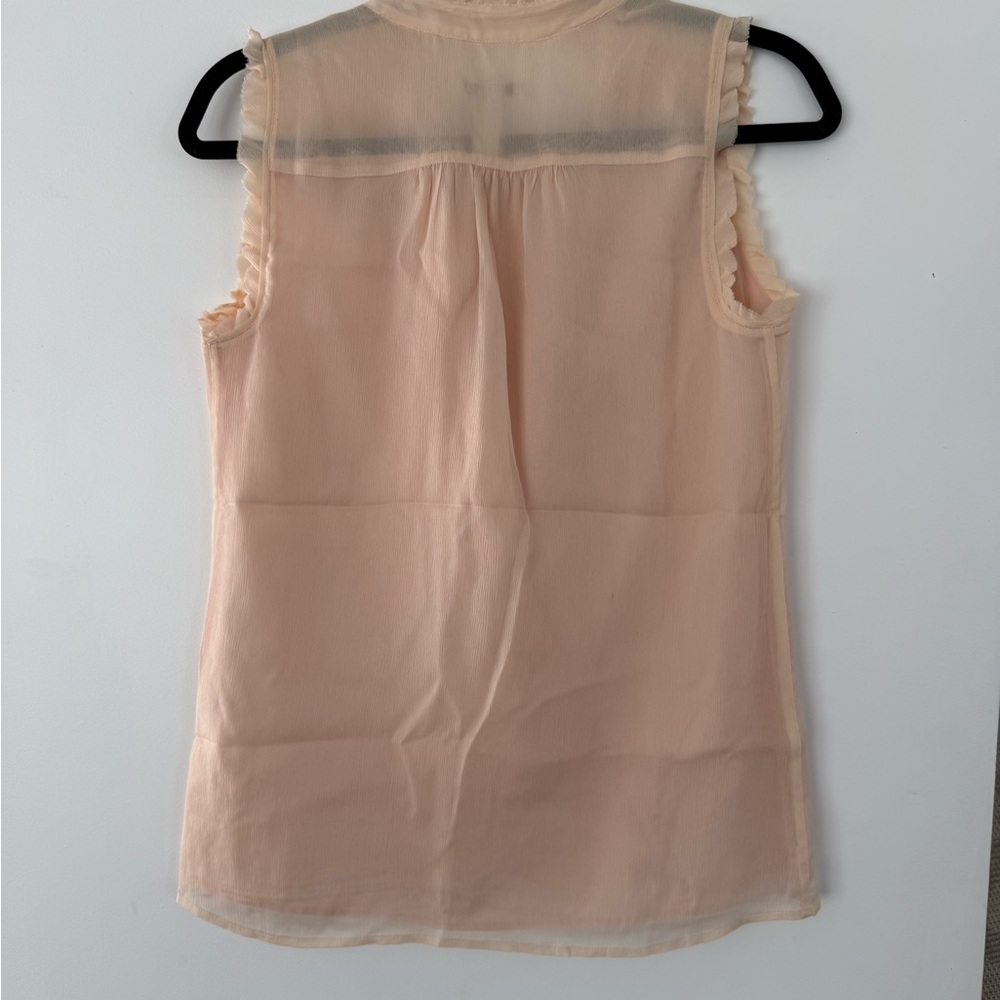 J. Crew Light Pink Ruffle Blouse - Picture 3 of 3